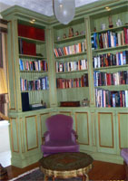 Limewash and gold guilded cabinet.